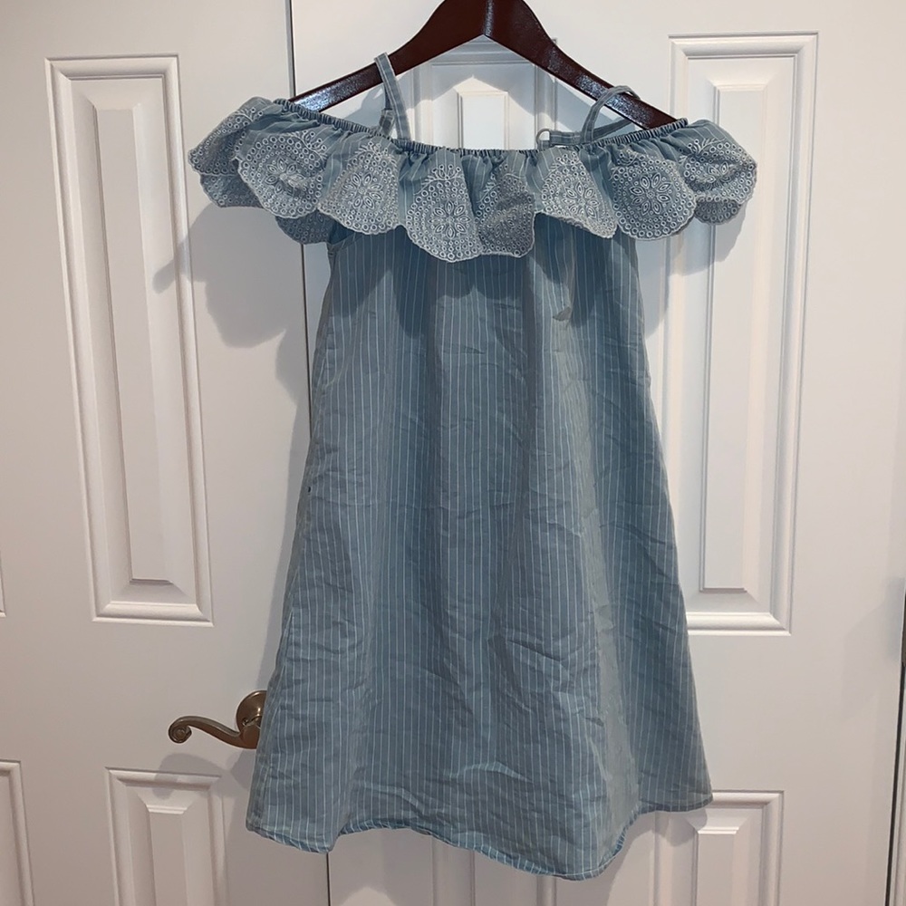 Blue dress with white stripes, BCBGirls, Size 12